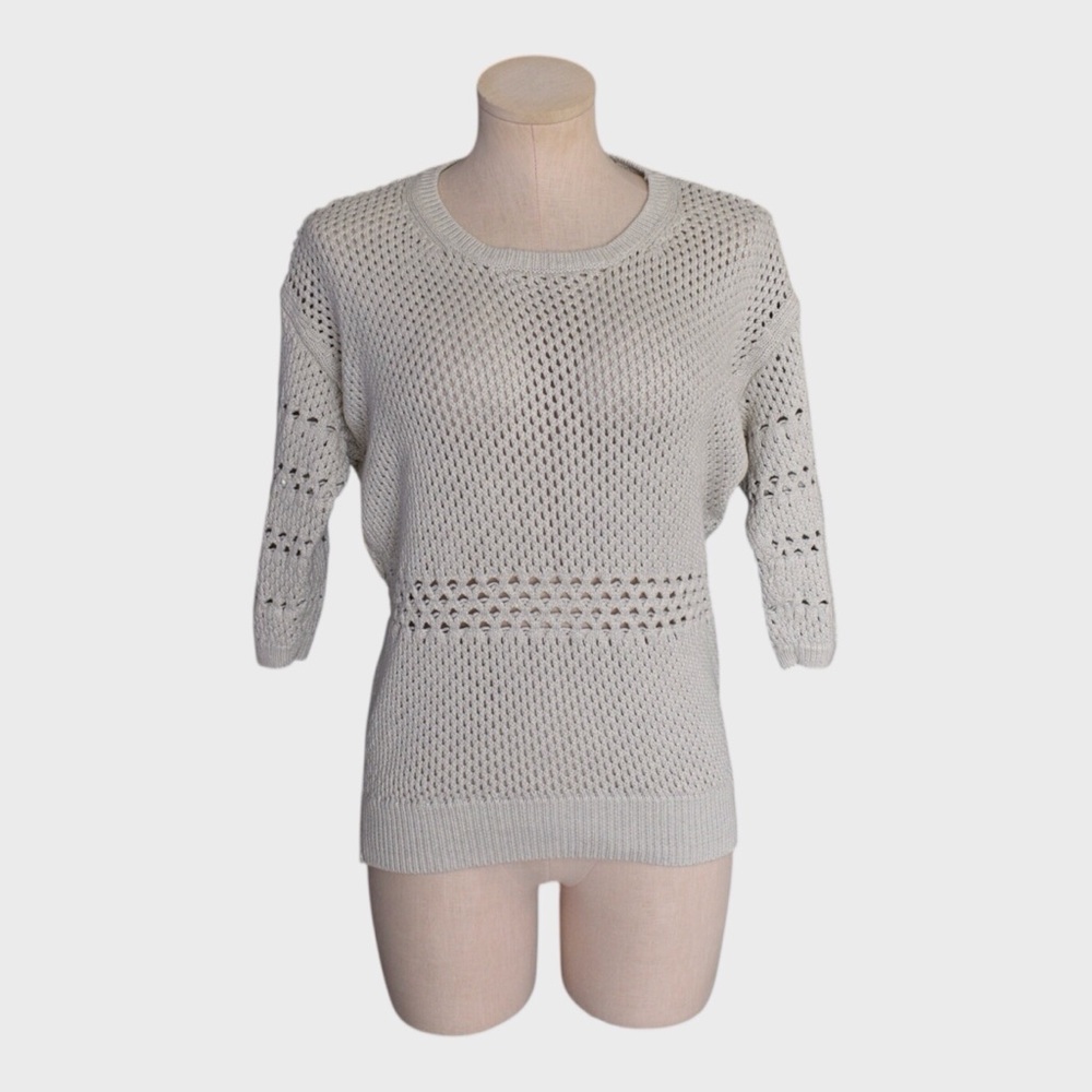 Wilfred Open Knit Half‎ Sleeve Sweater